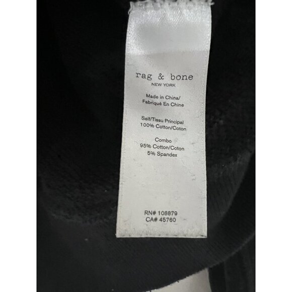 RAG & BONE FRENCH TERRY SWEATSHIRT cotton GLOW IN THE DARK Pet Small A001360 - Picture 8 of 11